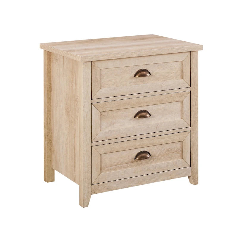 3 Drawer Farmhouse Nightstand