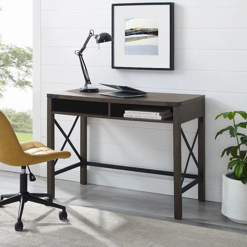 42-inch Metal X Farmhouse Desk