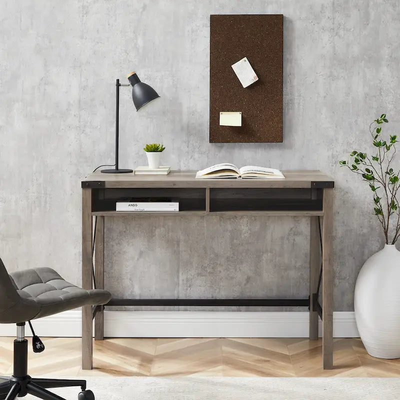42-inch Metal X Farmhouse Desk