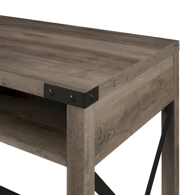 42-inch Metal X Farmhouse Desk