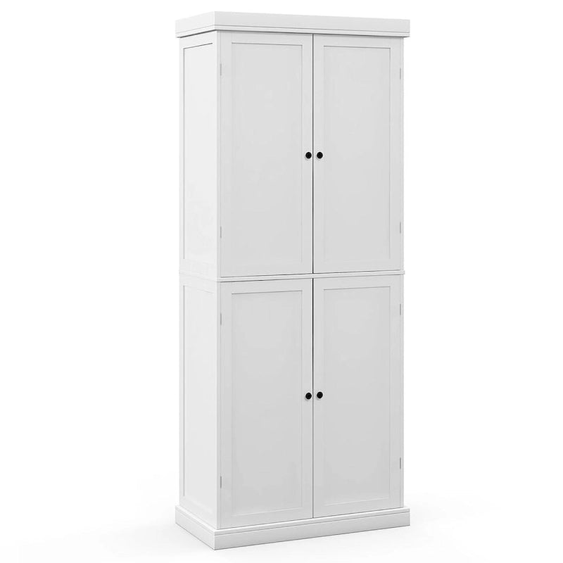 72.5 Kitchen Pantry w/4 Door 6-Tier Shelves Freestanding