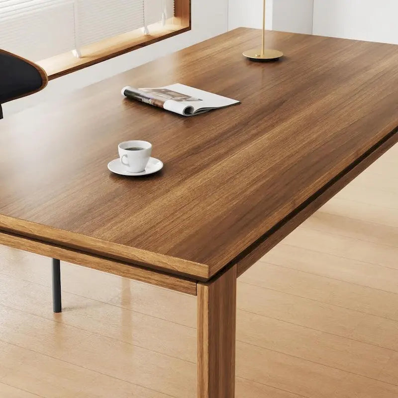 62.99 Inch Mid Century Modern Solid Wood Dining Table for 4-6 People