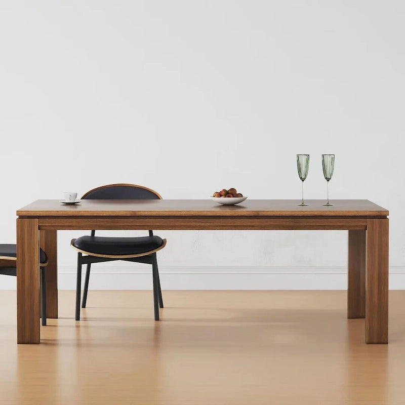 62.99 Inch Mid Century Modern Solid Wood Dining Table for 4-6 People