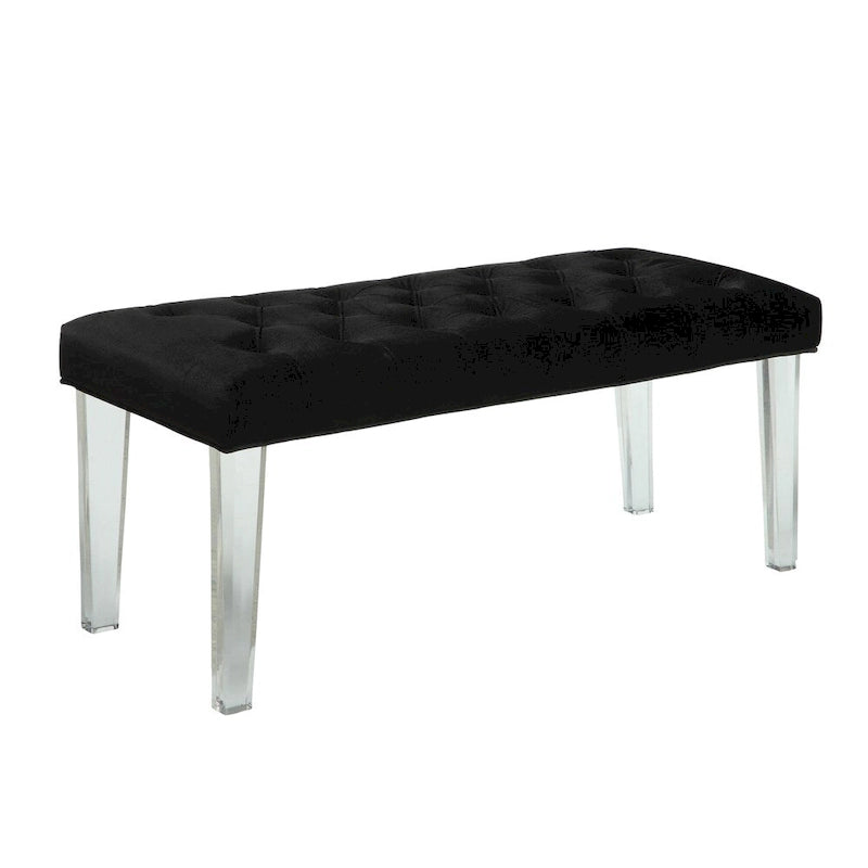Contemporary Fabric Tufted Accent Bench