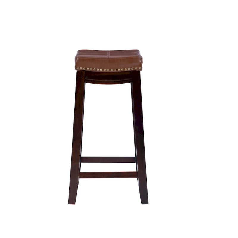 Willamette Cognac Faux Leather Counter Stool