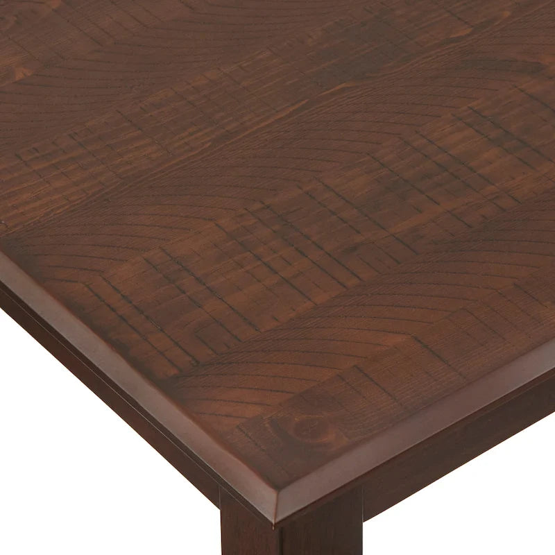 Modern Solid Wood Rectangular Dining Table for 4 to 6 Seats