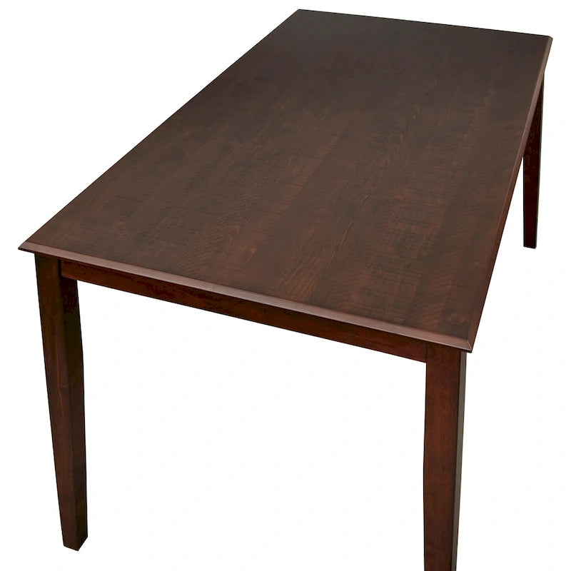 Modern Solid Wood Rectangular Dining Table for 4 to 6 Seats