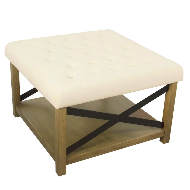Tufted Top square cocktail Ottoman