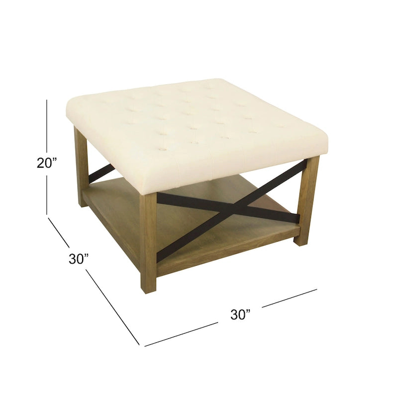 Tufted Top square cocktail Ottoman