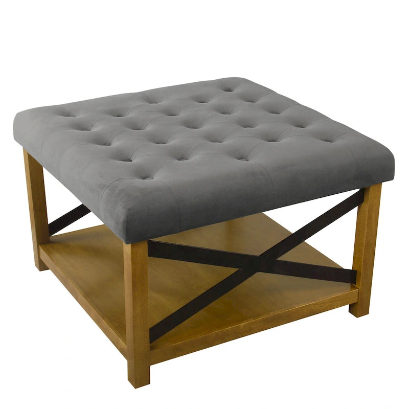 Tufted Top square cocktail Ottoman