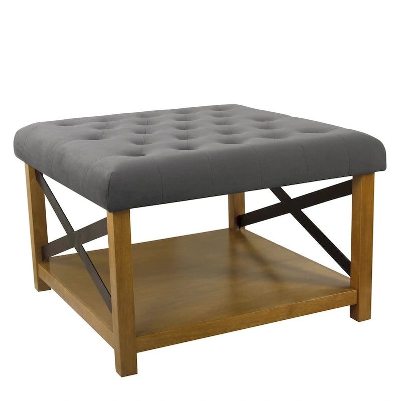 Tufted Top square cocktail Ottoman