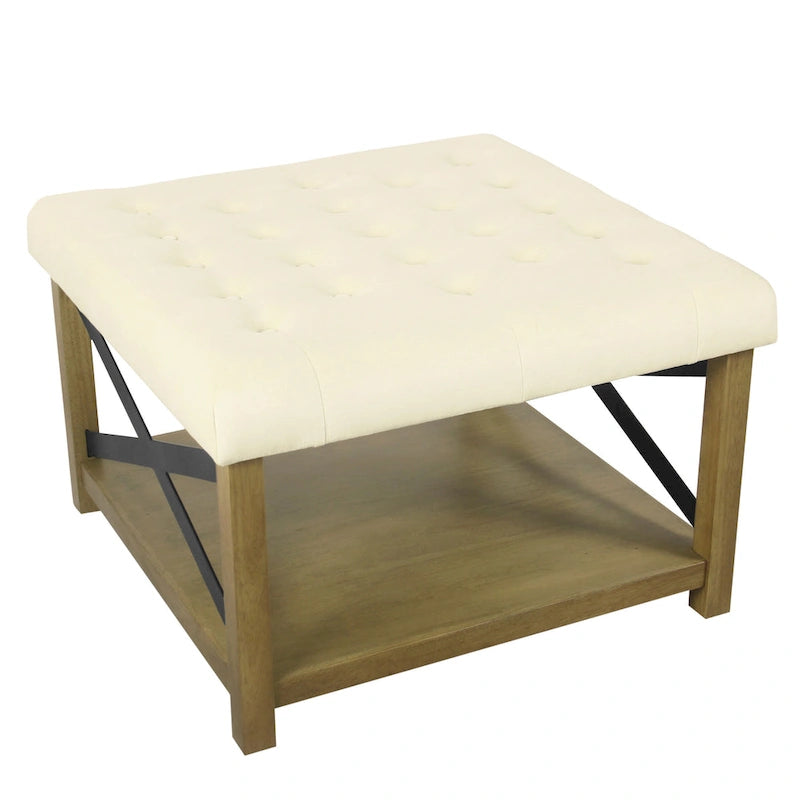 Tufted Top square cocktail Ottoman