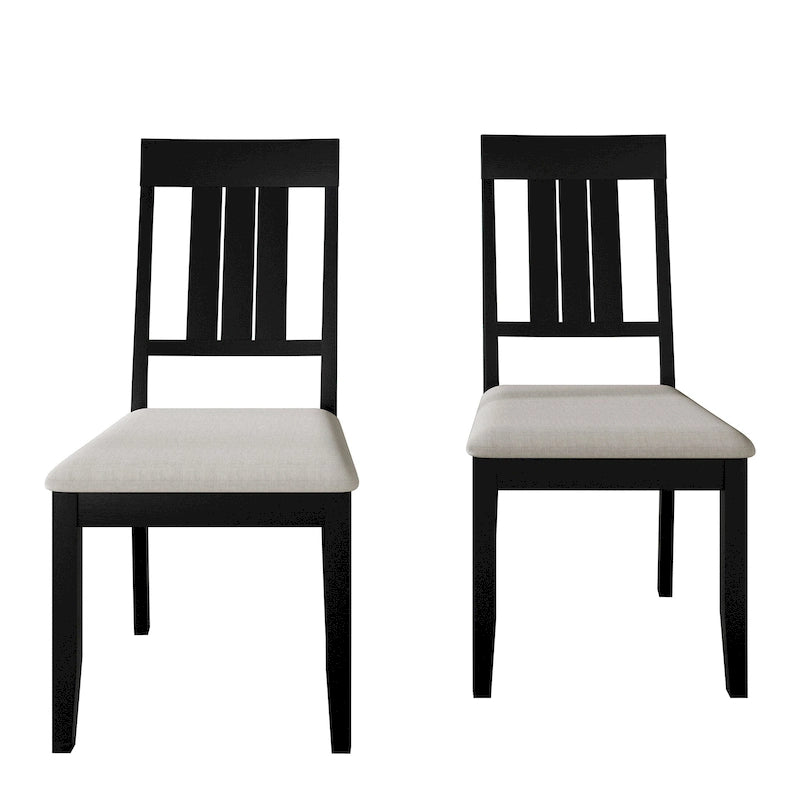 Classic Wooden Dining Chairs (Set of 2) - N/A