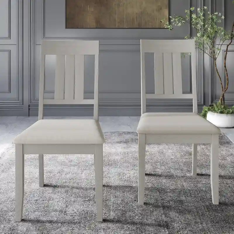 Classic Wooden Dining Chairs (Set of 2) - N/A