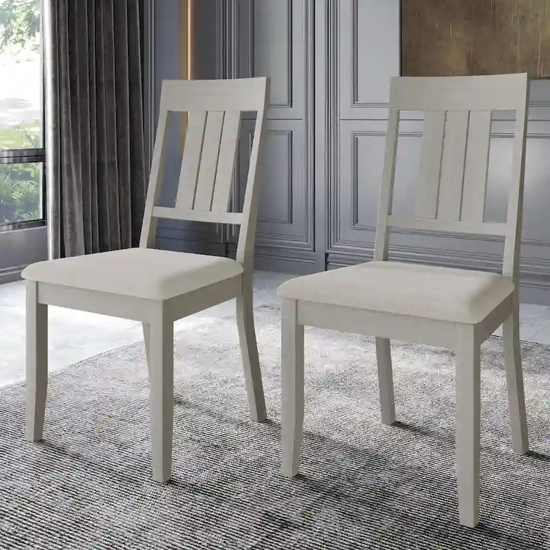 Classic Wooden Dining Chairs (Set of 2) - N/A