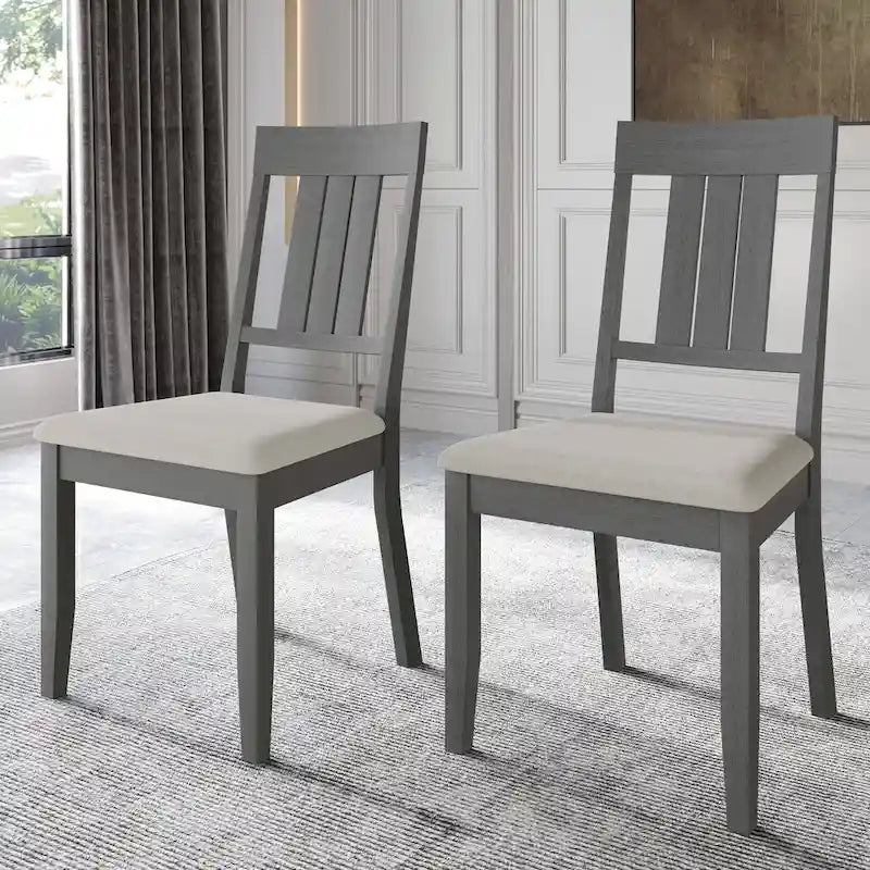 Classic Wooden Dining Chairs (Set of 2) - N/A