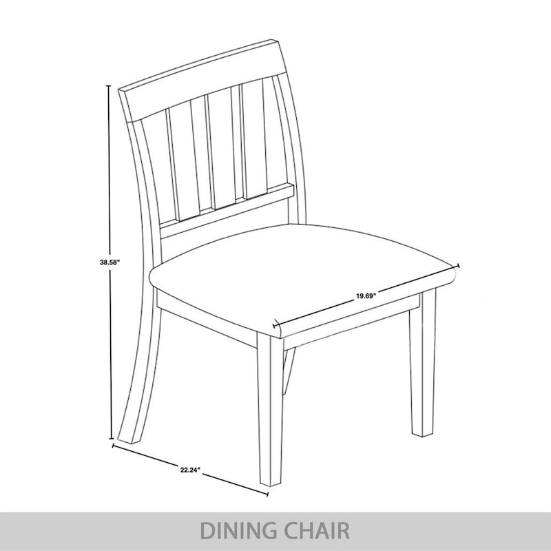Classic Wooden Dining Chairs (Set of 2) - N/A