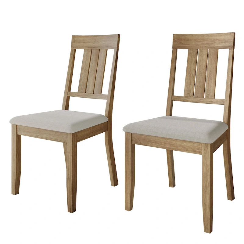 Classic Wooden Dining Chairs (Set of 2) - N/A