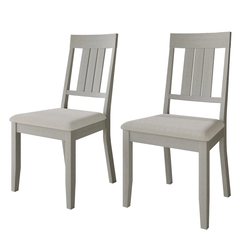 Classic Wooden Dining Chairs (Set of 2) - N/A