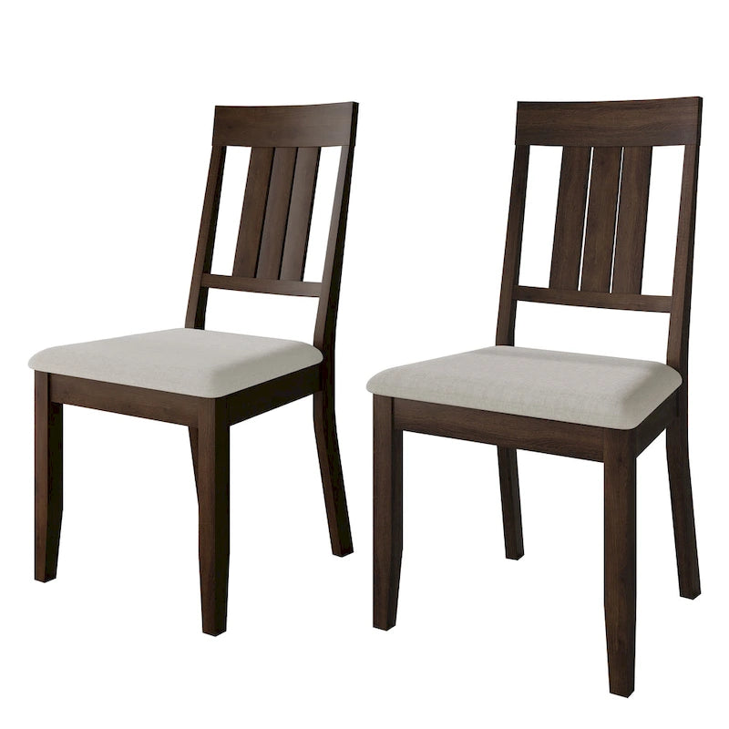 Classic Wooden Dining Chairs (Set of 2) - N/A