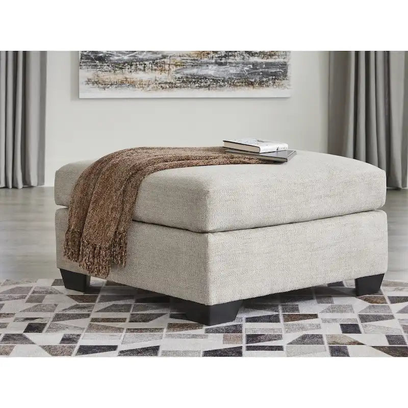 Upholstered Round Accent Ottoman Footrest for Living Room and Bedroom