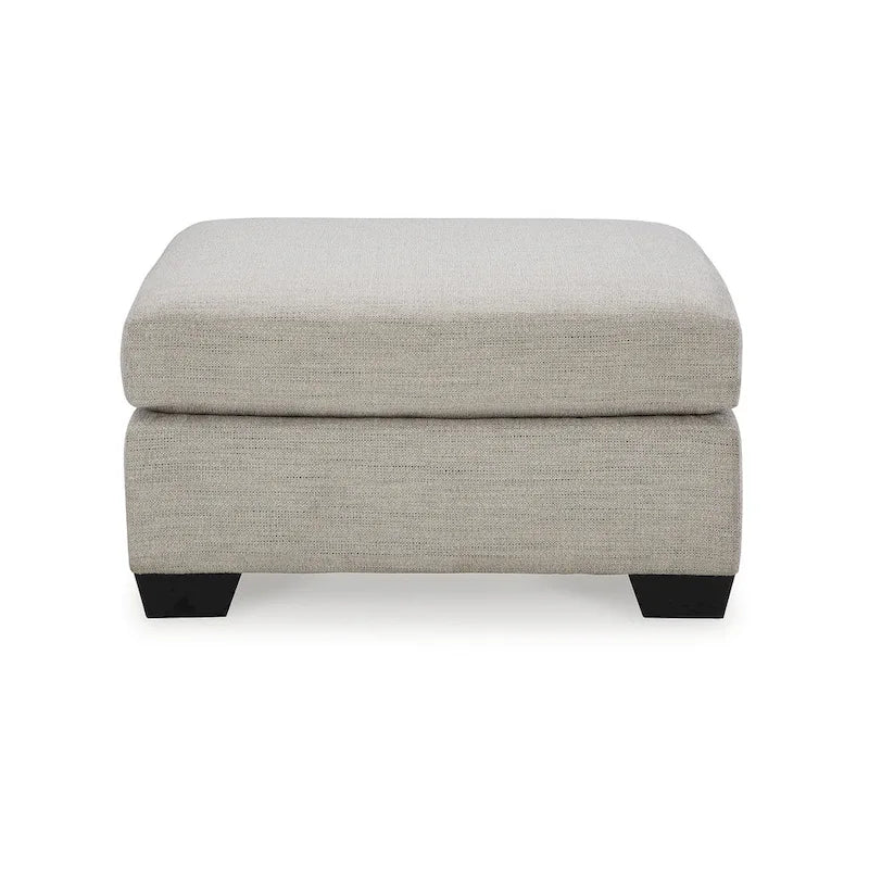 Upholstered Round Accent Ottoman Footrest for Living Room and Bedroom