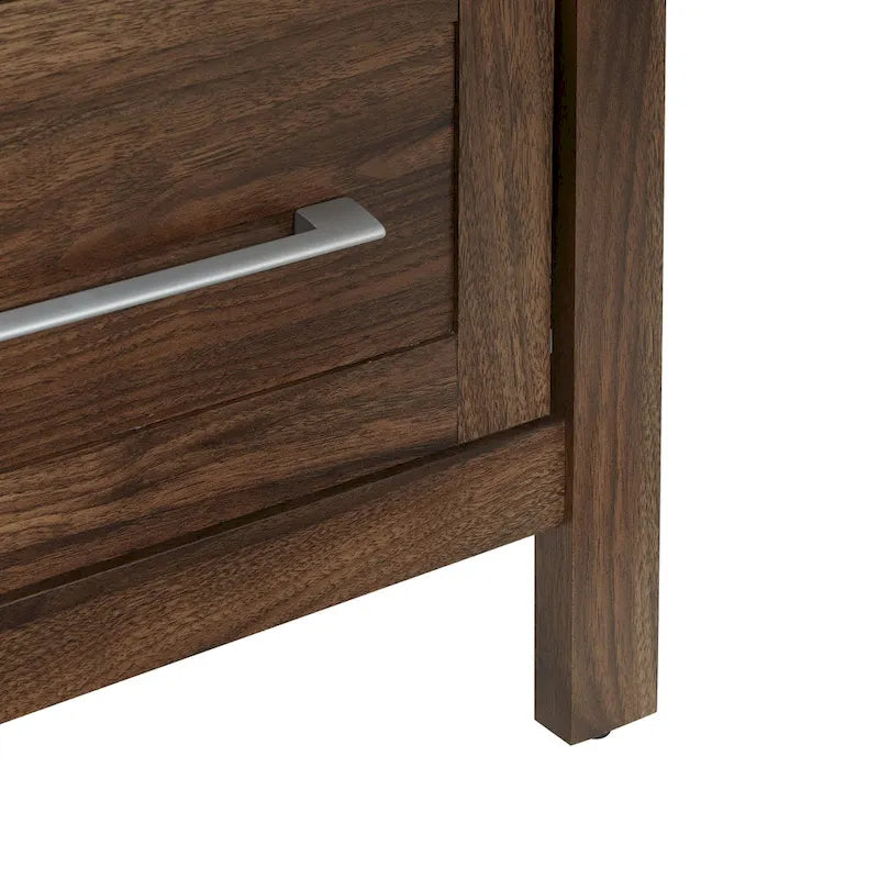 Bedside Nightstand with Drawer and Open Shelf for Bedroom Storage