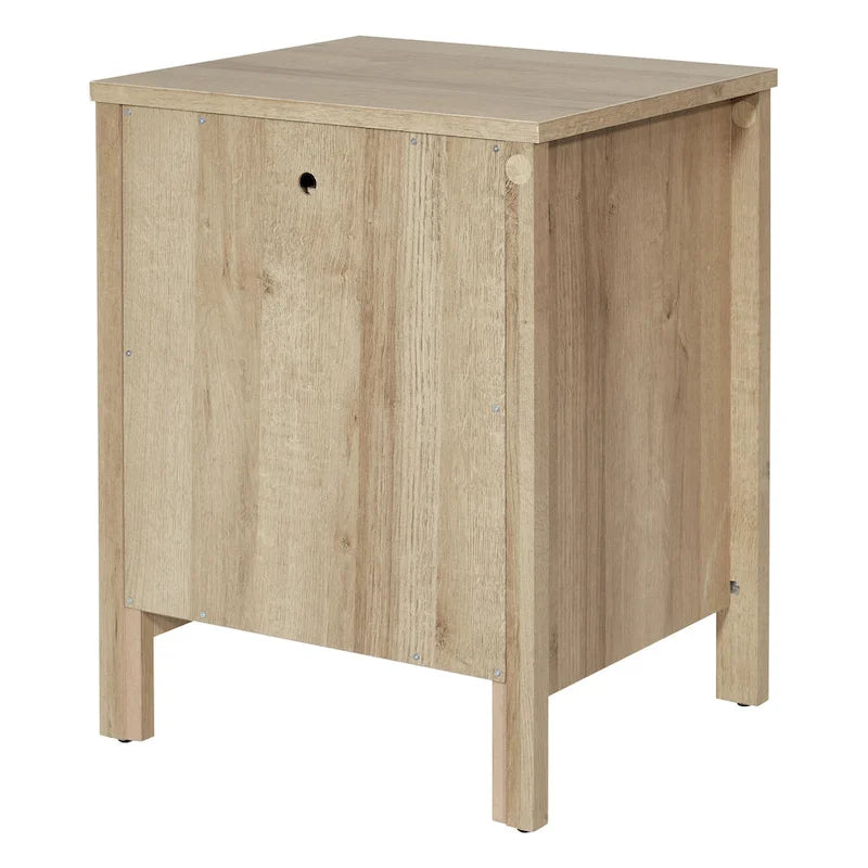 Bedside Nightstand with Drawer and Open Shelf for Bedroom Storage