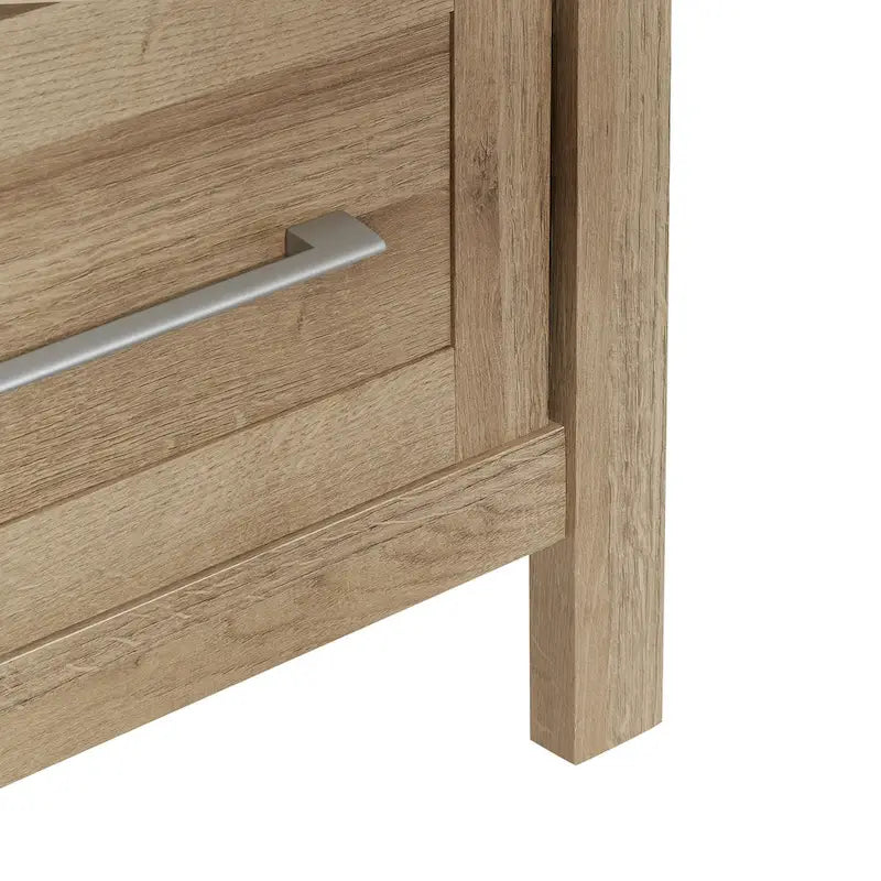 Bedside Nightstand with Drawer and Open Shelf for Bedroom Storage