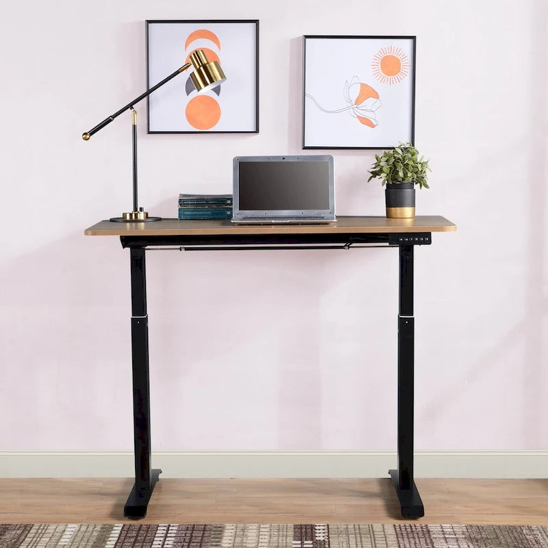 Electric Height-Adjustable Standing Desk for Home Office with Spacious Work Surface