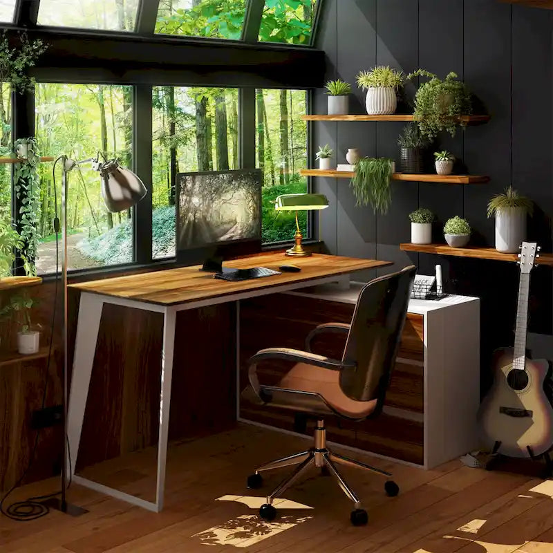 Home Office Computer Desk L-Shaped Corner Desk 54.3 Writing