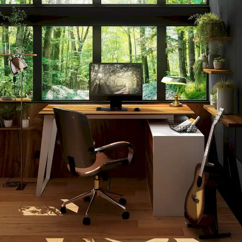 Home Office Computer Desk L-Shaped Corner Desk 54.3 Writing