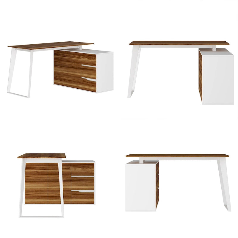 Home Office Computer Desk L-Shaped Corner Desk 54.3 Writing
