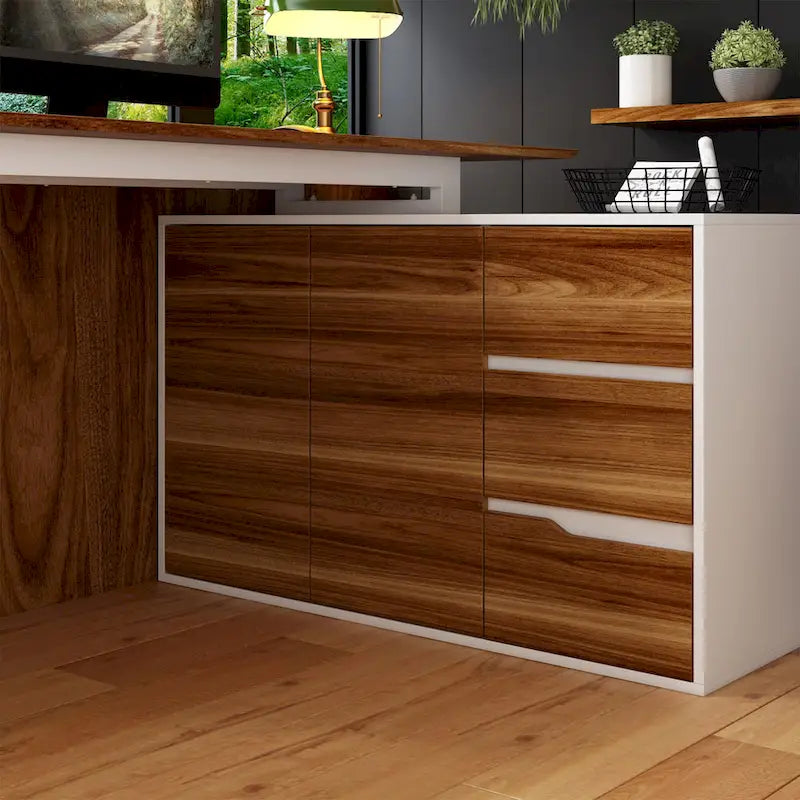 Home Office Computer Desk L-Shaped Corner Desk 54.3 Writing
