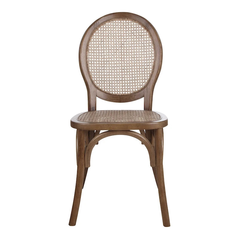 Mid-Century Modern Rattan Dining Chair (Set of 2)