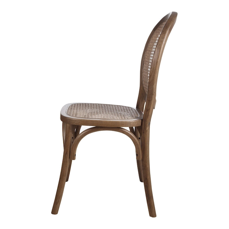 Mid-Century Modern Rattan Dining Chair (Set of 2)