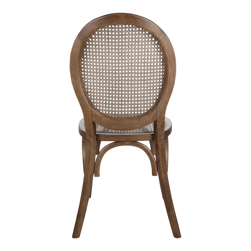 Mid-Century Modern Rattan Dining Chair (Set of 2)