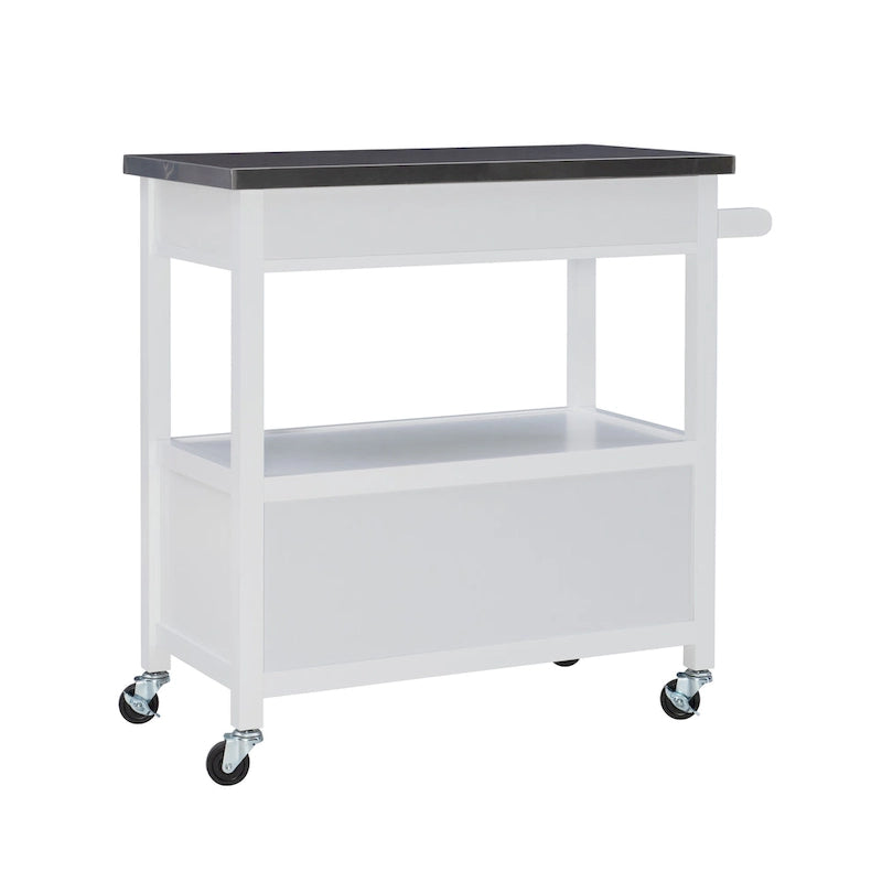 Stainless Steel Kitchen Cart with Shelves, Drawer and Wheels for Home or Restaurant Use