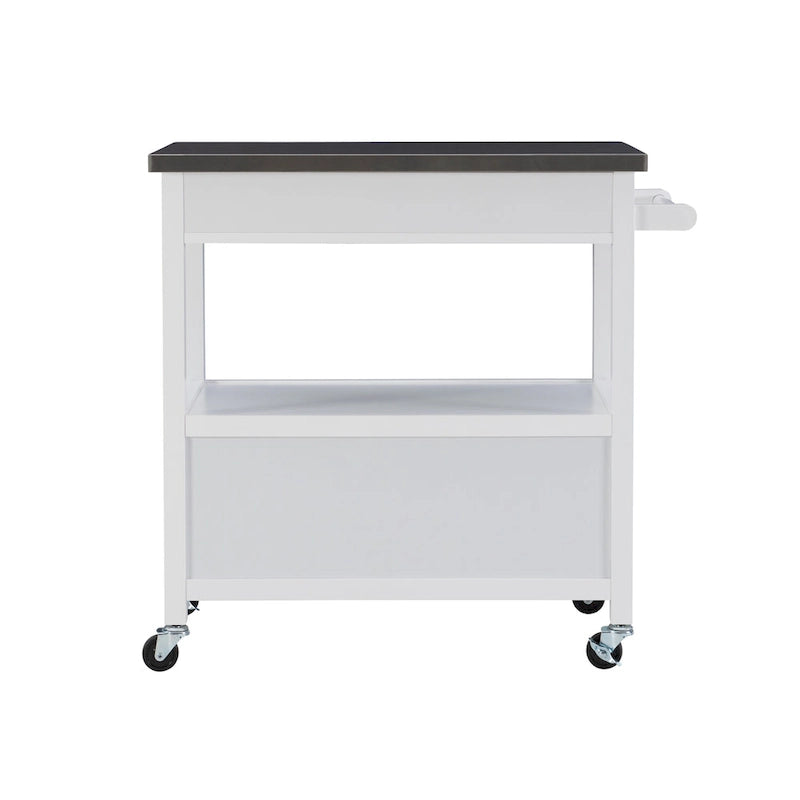 Stainless Steel Kitchen Cart with Shelves, Drawer and Wheels for Home or Restaurant Use