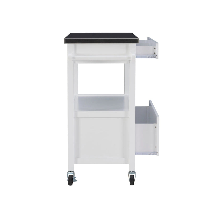 Stainless Steel Kitchen Cart with Shelves, Drawer and Wheels for Home or Restaurant Use
