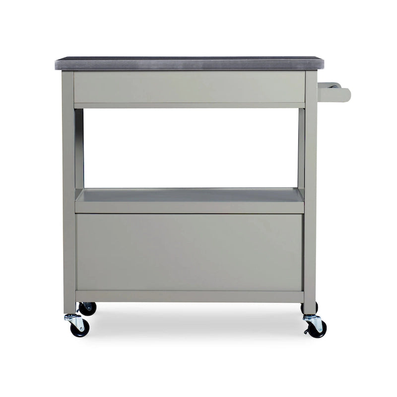 Stainless Steel Kitchen Cart with Shelves, Drawer and Wheels for Home or Restaurant Use