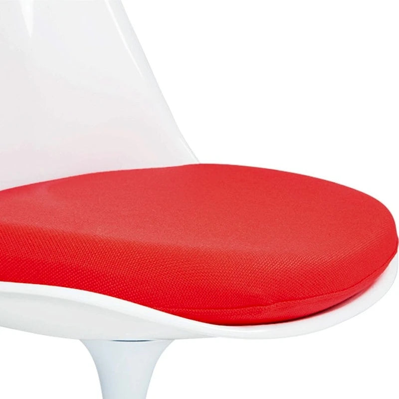 Tulip Style Armless Accent Chair with Upholstered Seat for Living Room or Bedroom