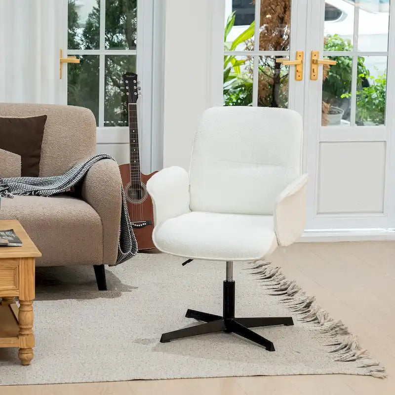 Upholstered Accent Chair Swivel Side Chair with Armrest