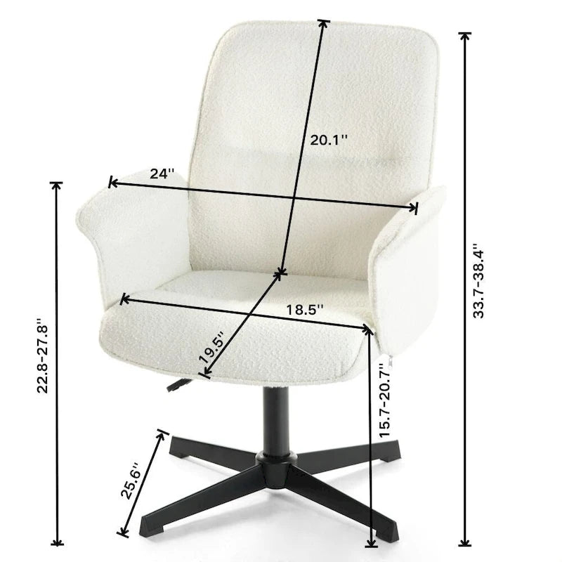 Upholstered Accent Chair Swivel Side Chair with Armrest
