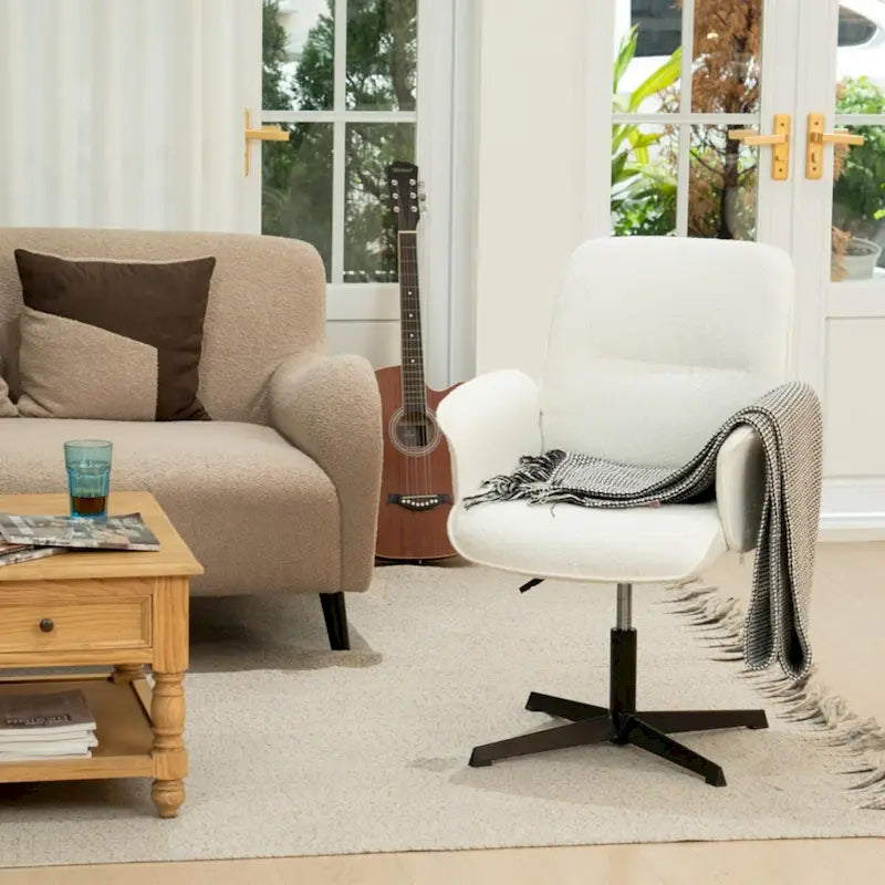 Upholstered Accent Chair Swivel Side Chair with Armrest