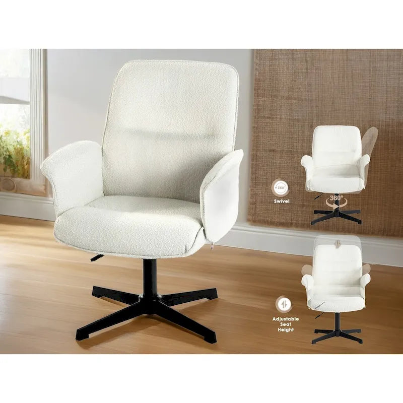 Upholstered Accent Chair Swivel Side Chair with Armrest