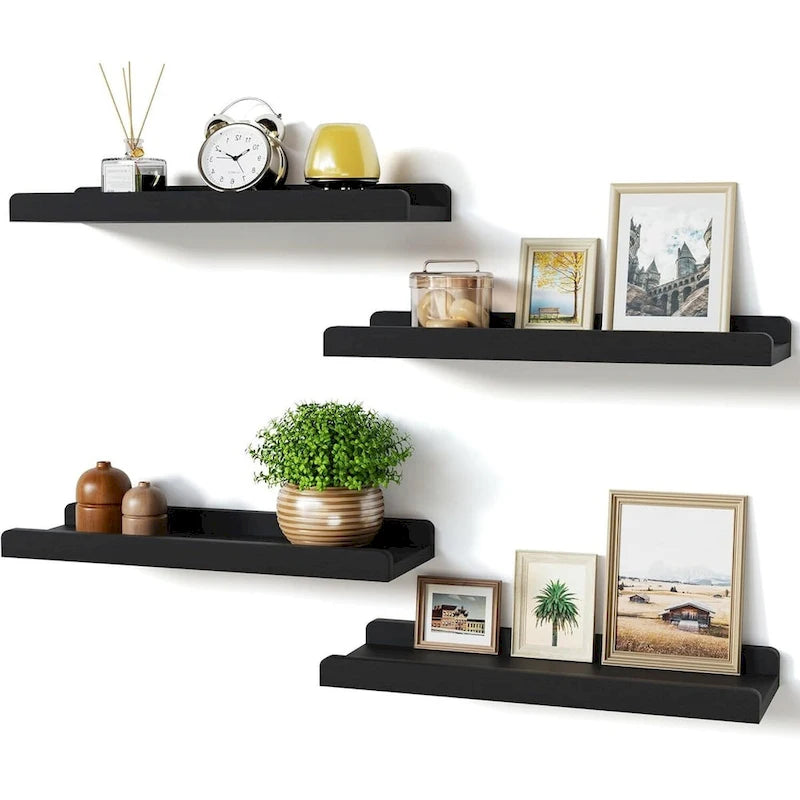 white Floating Shelves for Wall Set of 4,,15.6 Inch