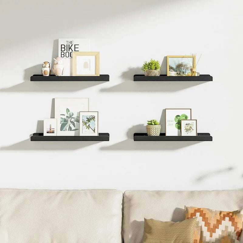 white Floating Shelves for Wall Set of 4,,15.6 Inch