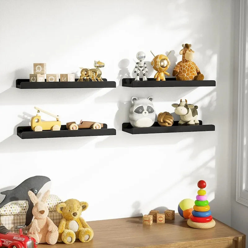 white Floating Shelves for Wall Set of 4,,15.6 Inch