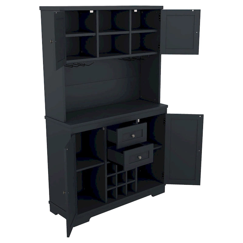 Coffee Bar Cabinet Kitchen Cabinet with Storage,Wine Cabinet with Drawers shelves and cabinets,Buffet Wine & Glass Racks